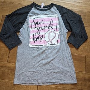Country Chick Breast Cancer Awareness baseball tee